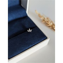 Su Perisi Takı Bijuteri Cerrahi Çelik Gümüş Zirkon Lotus Çiçeği Piercing Tragus