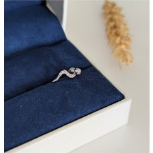 Su Perisi Takı Bijuteri Cerrahi Çelik Zirkon Taşlı Gümüş Yılan Piercing , Tragus