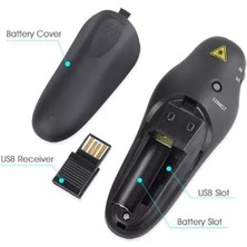 Thot Sunum Kumandası Presenter Laser Pointer 2.4ghz USB Wireless Power Point Atlatıcı Kırmızı Lazer