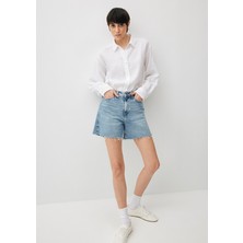 Mavi Millie 90lar Gölgeli Indigo Mavisi Jean Şort 1458934576