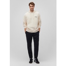 Mavi Beli Lastikli Siyah Jogger Pantolon Erkek XS Normal Bel Desenli Kot Model 000169-34314