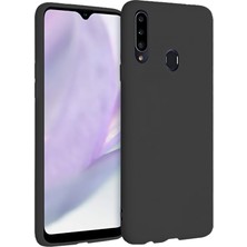 Samsung Galaxy A20S İnce Mat Silikon Kılıf Siyah