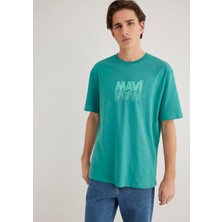 Mavi Mavi Logo Baskılı Yeşil Tişört 0611311-71824