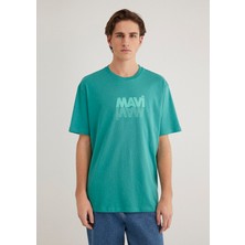 Mavi Mavi Logo Baskılı Yeşil Tişört 0611311-71824