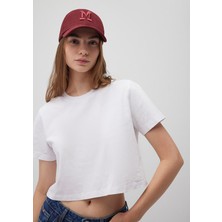 Mavi M Logo Nakışlı Bordo Şapka 1912255-82051