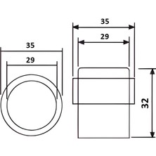 Soho Kapı Stoperi Zemine Monte Vidalı 32 mm