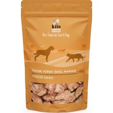 Kito Freeze Dried Tavuk Yürek Ödül Maması Köpekler Için (30 gr)