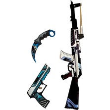 Home&Game Ahşap Cs-Go AK47 Vulkan Skin Kaplamalı Full Set