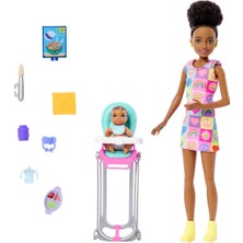 Barbie Bebek Bakıcılığı Oyun Seti HTK34