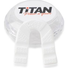 Titan Sport Silikon Dişlik Boks, Kickboks Muay Beyaz Dişlik + Saklama Kabı