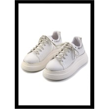Bambi Beyaz Lame   Kadın Sneaker K01776431009