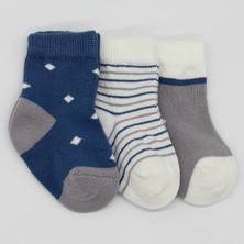 Bibaby Çorap Soket 3lü Bistyle Puan Penye Indigo