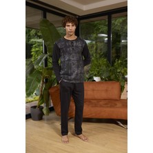 Kly Erkek Uzun Kol Midi Yaka Yeşil Pijama Takımı C3T5N0O8