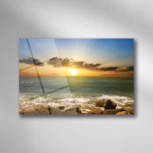 Trenddecors Sahil Gün Batımı Doğa Manzara Cam - 25*35