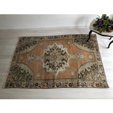 DesignEv 141X214 cm Ender Çiçek Desenli El Dokuma Nostaljik Bohem Stili Büyük Boy Türk Kilim