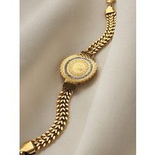 Zülisch Ata Çelik Bileklik Çeyreklik Gold