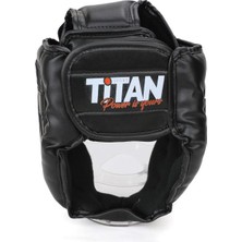 Titan Sport Yüz Korumalı Boks Kaskı , Siyah Camlı Model