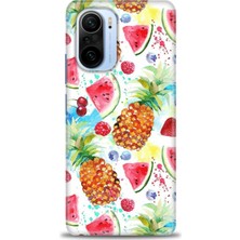 Kılıf Evreni Xiaomi Redmi K40 Pro Kılıf Hd Baskılı Kılıf - Meyveler + 9h Nano Ekran Koruyucu