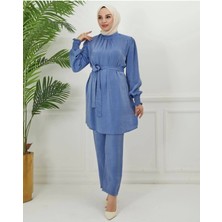 Moda Echer Parlak Kumaş Ikili Takım