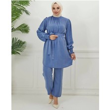 Moda Echer Parlak Kumaş Ikili Takım