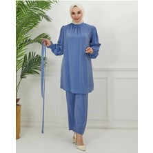 Moda Echer Parlak Kumaş Ikili Takım