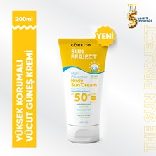 Görkito The Sun Project Yüksek Korumalı Suya Dayanıklı Aile Boyu Vücut Güneş Kremi 50+ Spf Pa++++ 200 ml