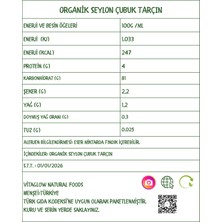 Vitaglow Natural Foods Organik Seylon Çubuk Tarçın