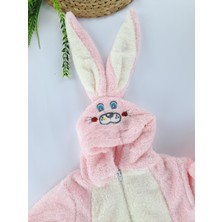 Bonboner Kids Erkek / Kız Çocuk Peluş Polar Tavşan Kulaklı Uyku Tulumu