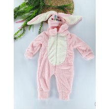 Bonboner Kids Erkek / Kız Çocuk Peluş Polar Tavşan Kulaklı Uyku Tulumu