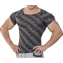 Teknik Desenli Slim Fit Tişört Big Sam 2824