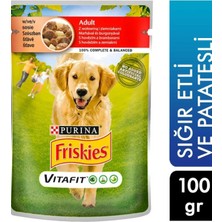 Friskies Yetişkin Sığır Etli ve Patatesli Köpek Maması 100 gr x 10 Paket