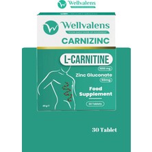 Wellvalens Carnizinc L-Carnitine 1000 mg & Zinc Gluconate 50 mg 30 Tablet