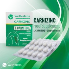 Wellvalens Carnizinc L-Carnitine 1000 mg & Zinc Gluconate 50 mg 30 Tablet