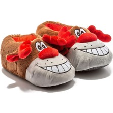 Twigy Happy Unisex Hayvanlı Panduf Kahverengi 36/43