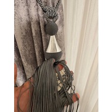 Nivemeshome Antasit Saçaklı Gümüş Aparat Yeni Model Tavan Toplama Braçol