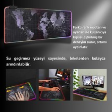 Dalong Dünya Desenli LED Işıklı Mouse Pad (80X30)