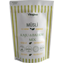 Vitaglow Natural Foods Müsli Kaju & Badem Mix (250 Gr.) Katkısız ,sağlıklı Atıştırmalık