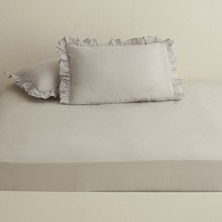 Karaca Home Basic %100 Pamuk King Kişilik Düz Çarşaf Gri