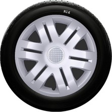 Drs Tuning Peugeot Uyumlu 16 Inc Kırılmaz Sks Jant Kapağı 1 Takım 4 Adet NO:406
