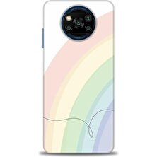 Xiaomi Poco X3 Pro Kılıf Hd Baskılı Kılıf - Soft Gökkuşağı + 9h Nano Ekran Koruyucu