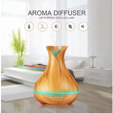 Aet Ultrasonik Aroma Difüzörü - Hava Nemlendirici - Kokulu Uçucu Yağ Difüzör - Kumandalı 550 ml