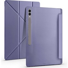 Five-E Samsung Galaxy Tab S10 Ultra 2024 Yatay ve Dikey Standlı Antişok Köşe Korumalı Kalemlikli Origami Slikon Kılıf Sm- X920