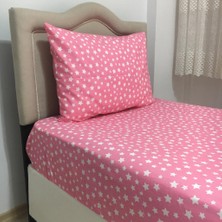 Mert Collection Çarşı Tek Kişilik Ara Beden Lastikli Çarşaf Takımı 120X200 Yıldız Desen