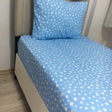 Mert Collection Çarşı Tek Kişilik Ara Beden Lastikli Çarşaf Takımı 120X200 Yıldız Desen