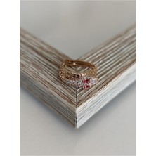 Su Perisi Takı Bijuteri Kadın Pembe Gözlü Yılan Earcuff