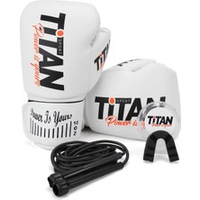 Titan Sport Model 3 Beyaz Boks Eldiveni+Dişlik Seti+Atlama Ipi