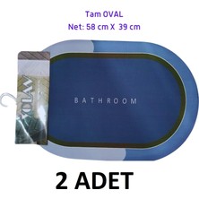 Neystore 2 Adet - Süper Su Emici Banyo, Lavabo Önü Kaymaz Abdest Paspası, Islanmayan Sürekli Kuru Paspas, 58X39 cm