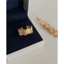 Gold Ayarlanabilir Zikzak Model Yüzük