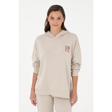 U.S. Polo Assn. Kadın Taş Kapüşonlu Sweatshirt 50291265-VR049