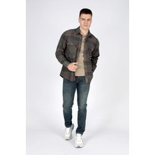 Lee Cooper Donas Erkek Dokuma Uzun Kol Gömlek Yeşil